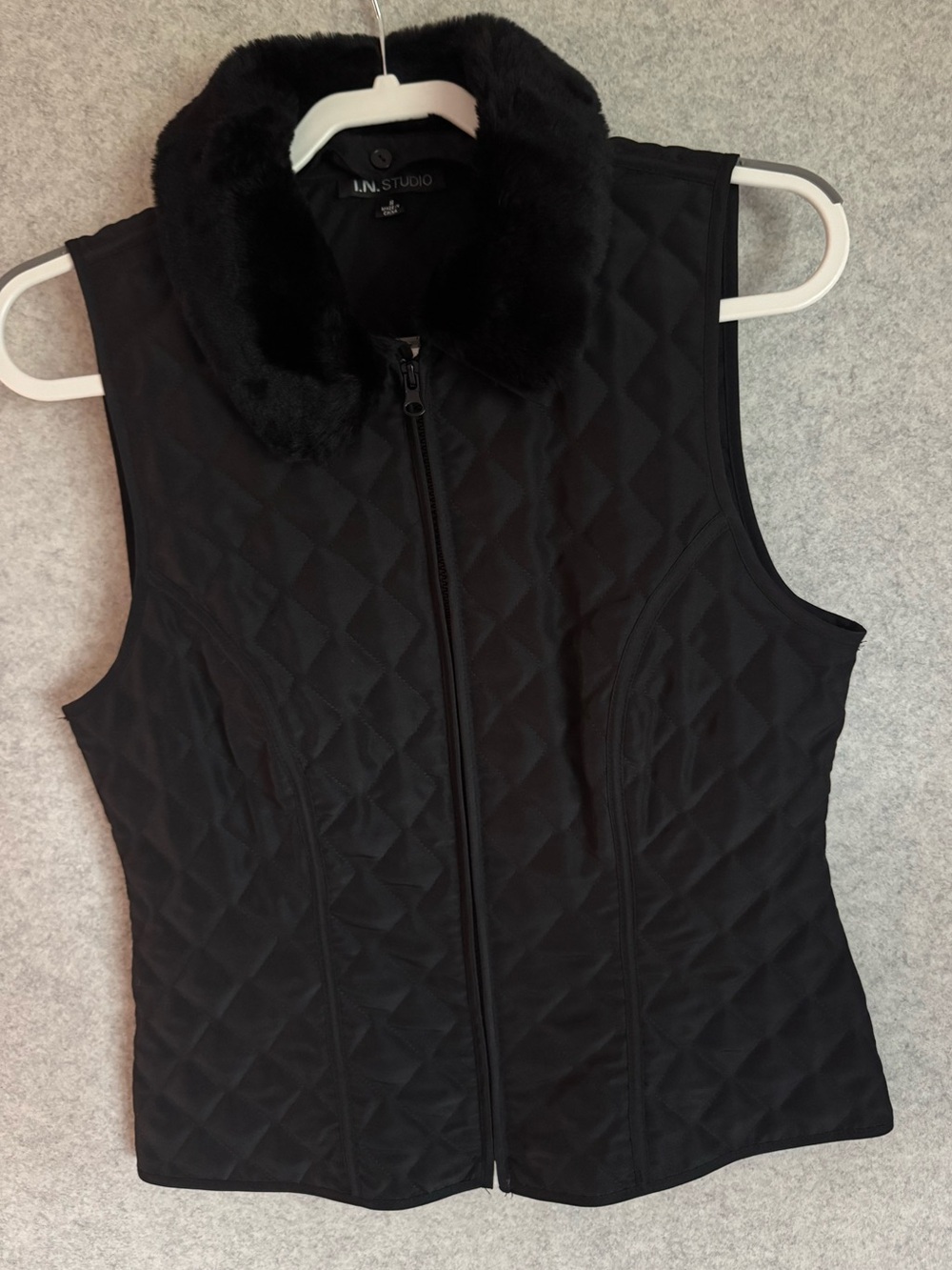 I.N. Studio Quilted Black Puffer Jacket
